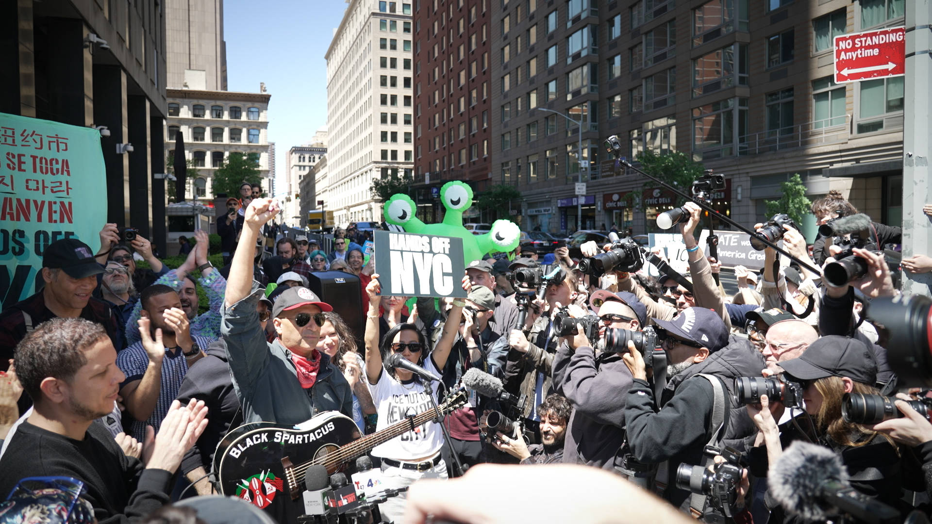 End ICE Abuse: Tom Morello Joins Immigrant Rights Protest in NYC