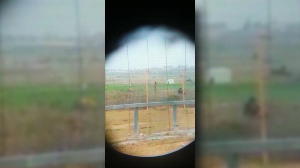H5 israeli sniper shoots unarmed civilian laughs