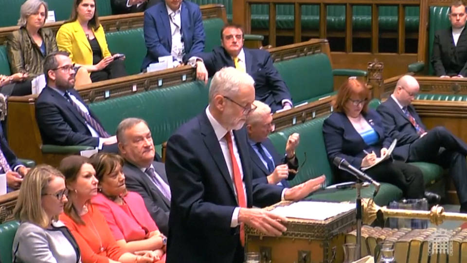 H13 uk parliament climate emergency corbyn