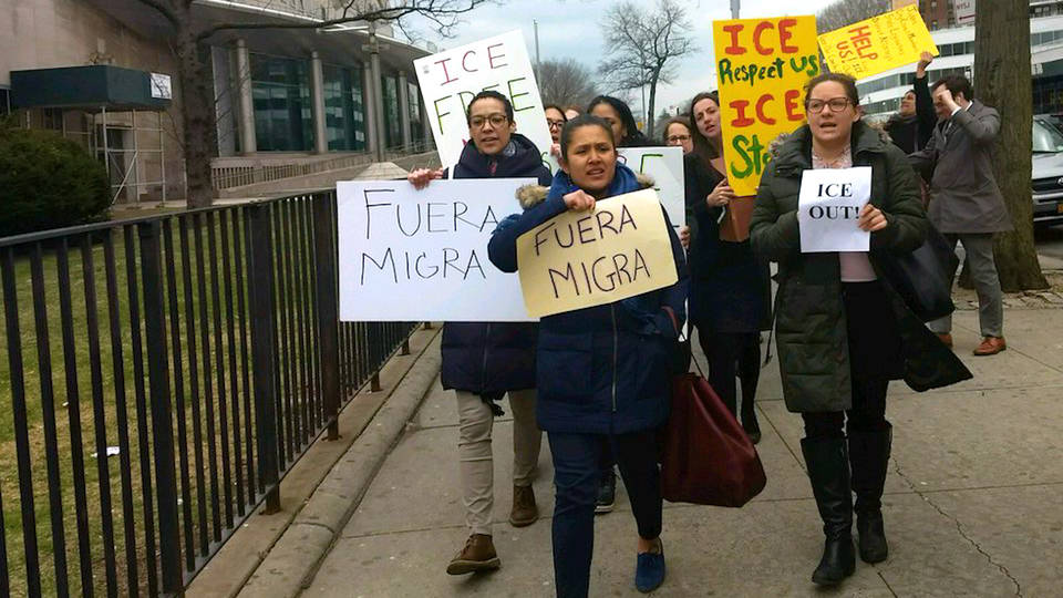 H12 nyc ice lawyer protest