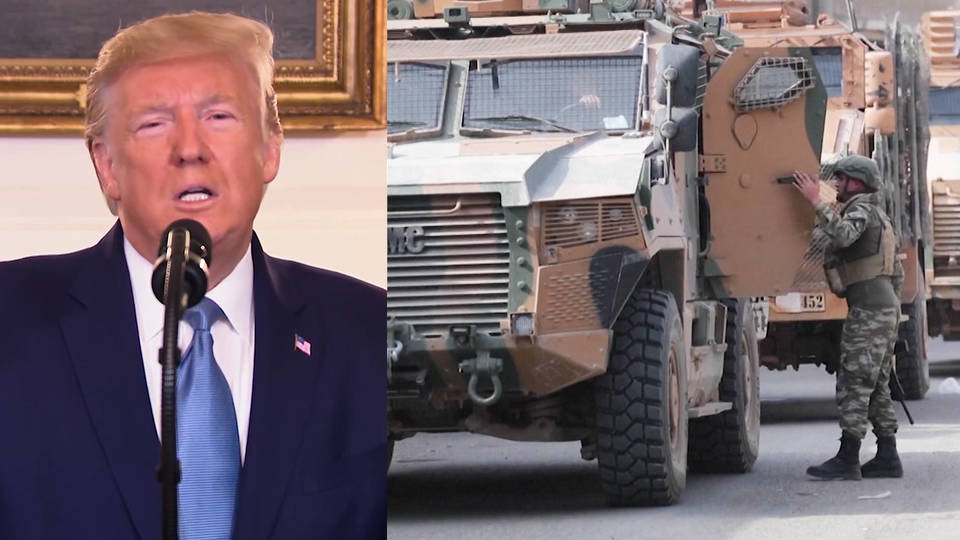 H1 trump lifts sanctions turkey syria kurds ceasefire russian troops
