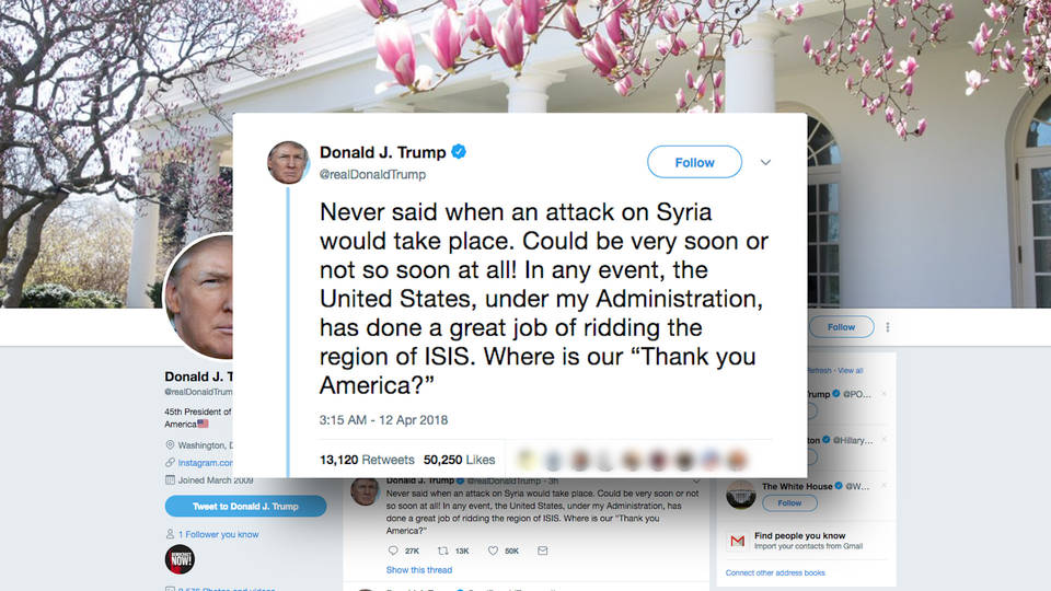H1 trump syria russia tweet threat retraction