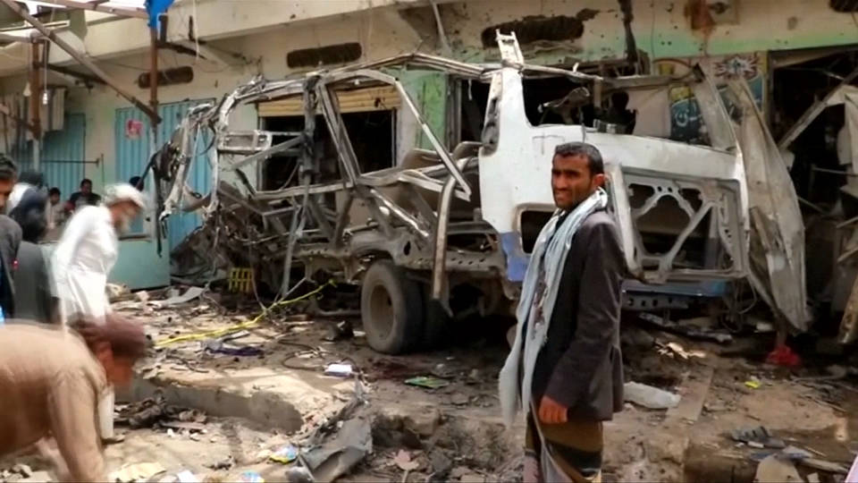H6 yemen bus bombing aftermath saudi coalition says unjustified