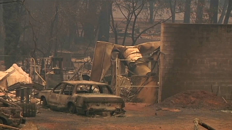 H5 camp fire destruction