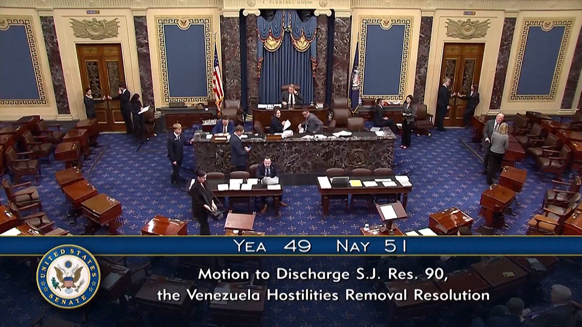 GOP Senators Block Resolution to Rein In Trump’s Military Actions Against Venezuela