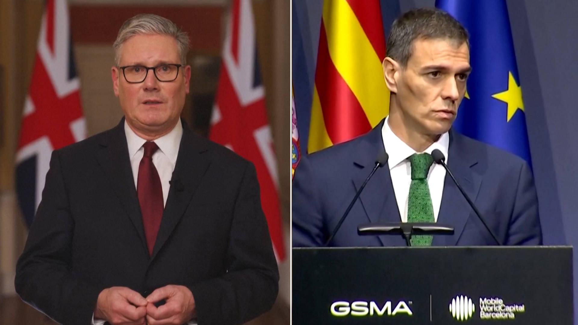 U.K.'s Starmer Approves U.S. Strikes from British Bases as Spain's Sánchez Condemns Attack on Iran