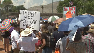 H5 el paso protesters trump language immigrants invasion