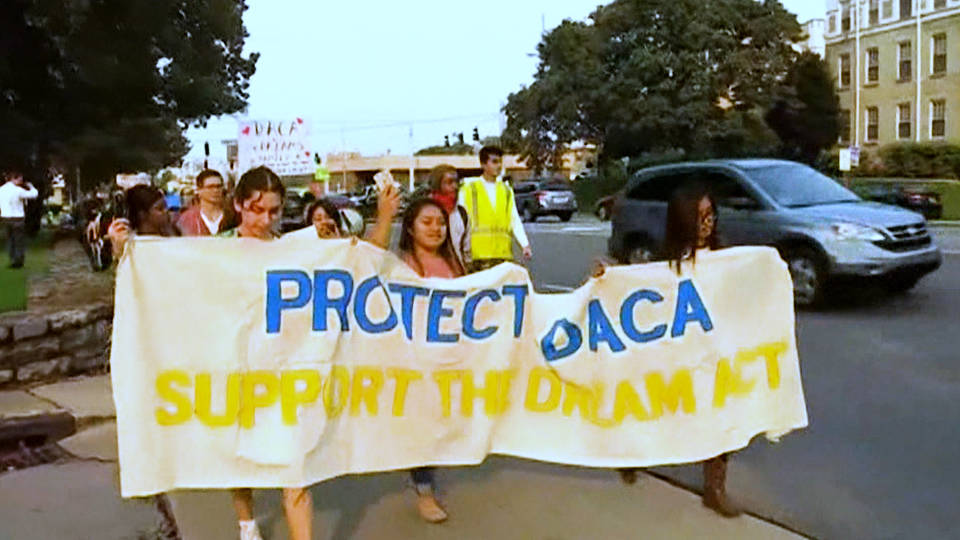 H6 undocumented students stage walkout support daca deferred action childhood arrivals trump deportation