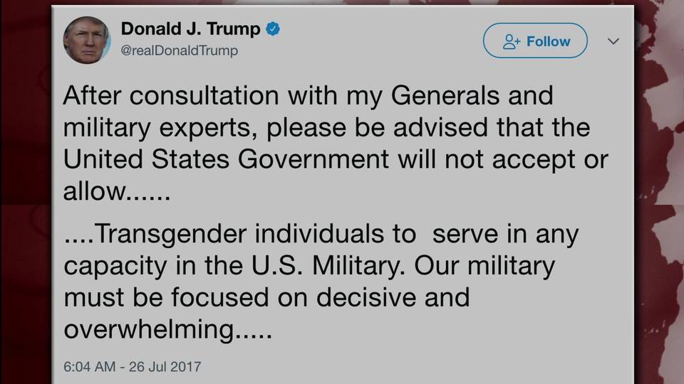 Trump trans ban tweet