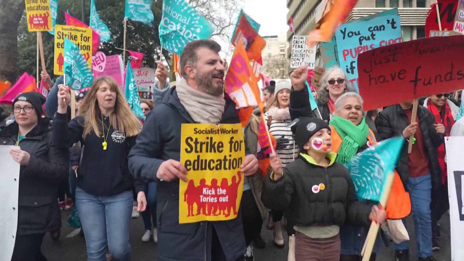 Strikes and protests in the UK continue as workers demand living wages