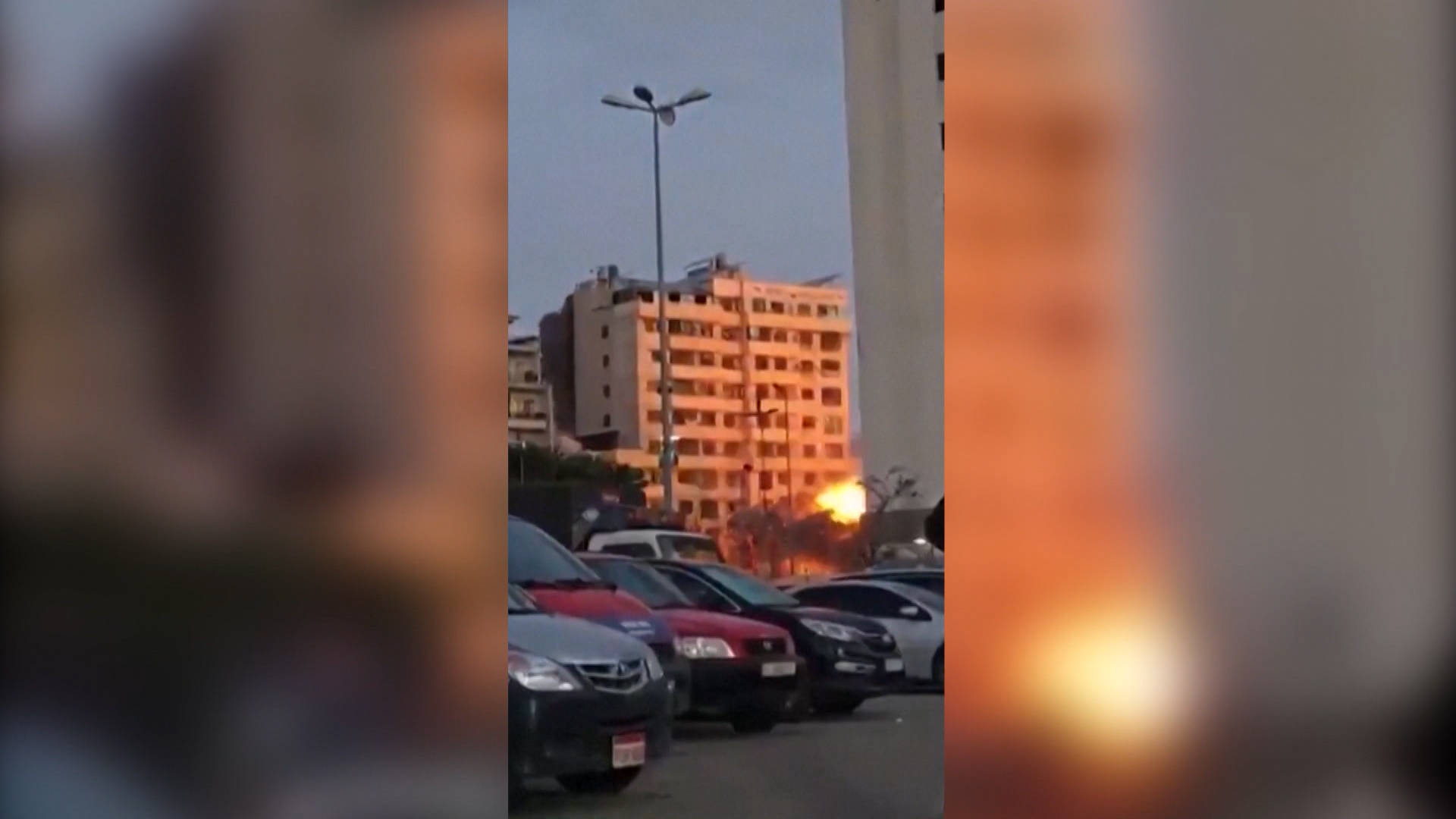 Israel Launches Airstrikes on Central Beirut, Demolishing High-Rise Building