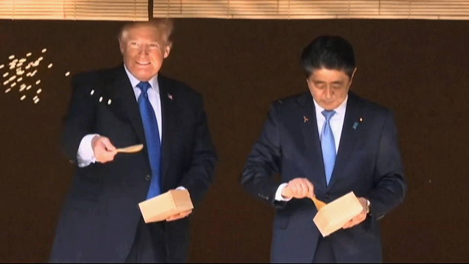 h02 trump pushes weapon sales japan