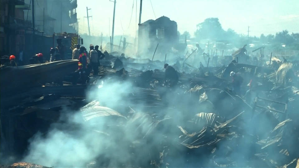 H7 kenya market fire nairobi