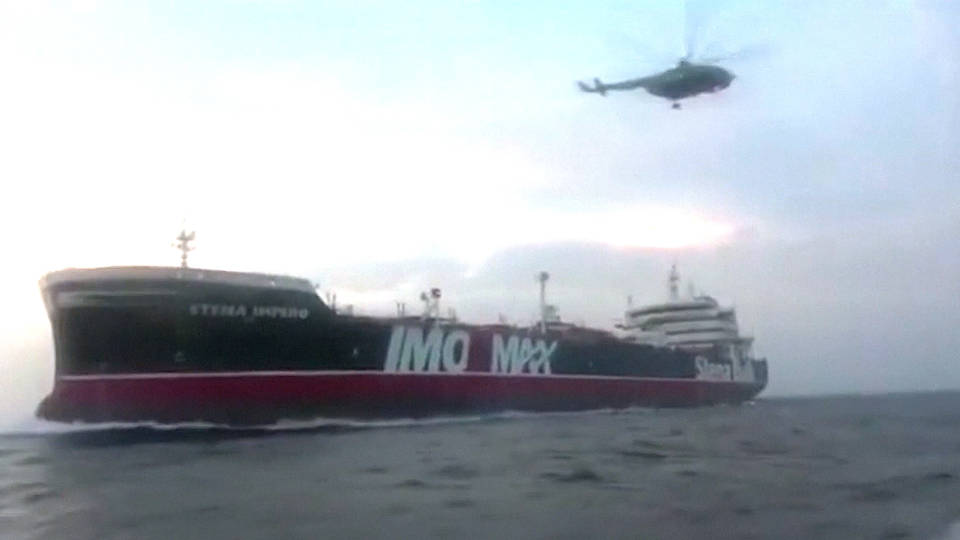 H1 iran captures british oil tanker kills us spies cia bibraltar hormuz strait