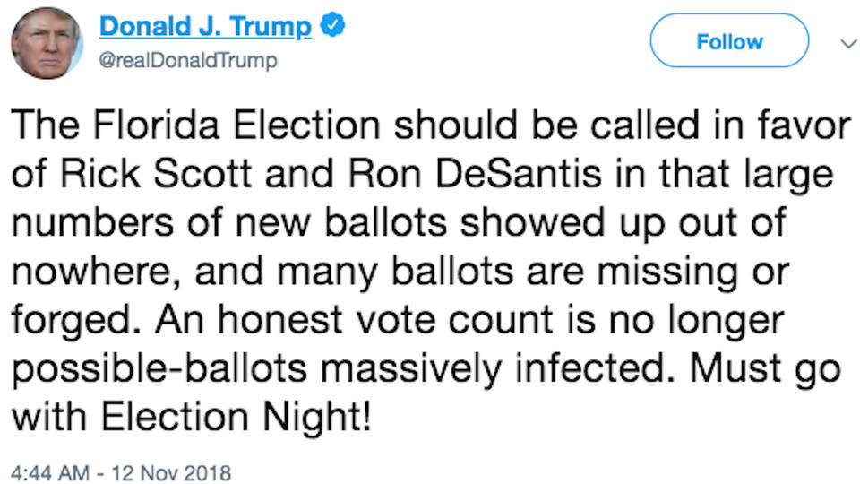 H2.5 trump tweet florida recount