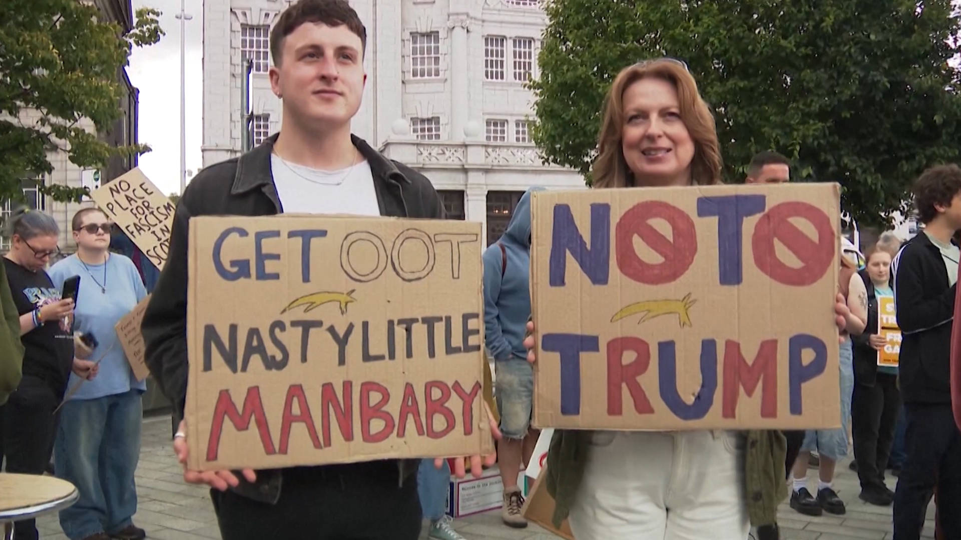 Anti-Trump Protests Held in Scotland During Trump’s Visit