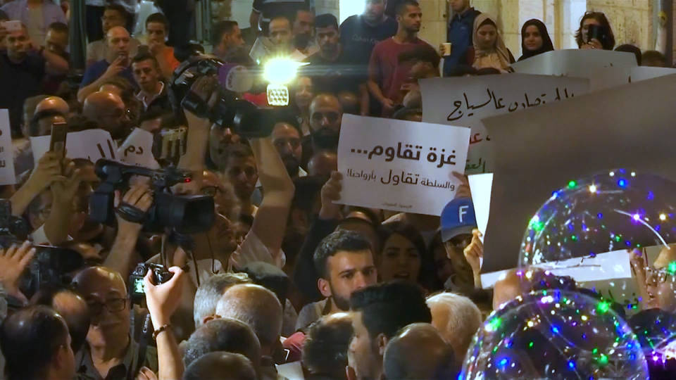 H8 ramallah protests pa gaza sanctions