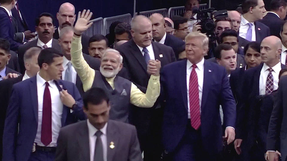 H9 trump modi india houston texas howdy modi rally kashmir human rights abuses
