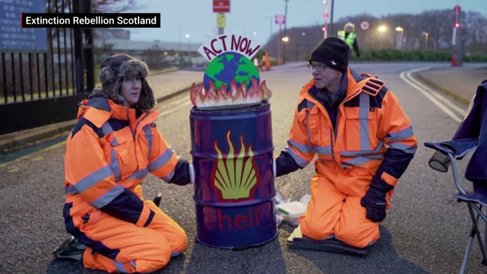 H13 extinction rebellion protests siemens london shell scotland aberdeen