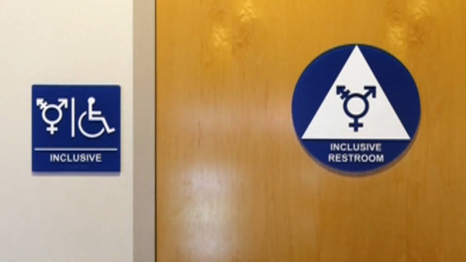 H2 multi gender bathroom sign