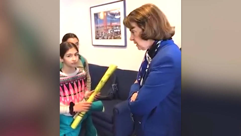 Feisty Feinstein Tells Schoolkids She Won't Be Lectured on Green New Deal