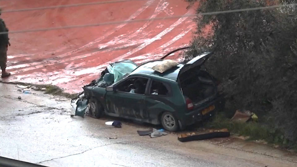 H7 west bank car ramming