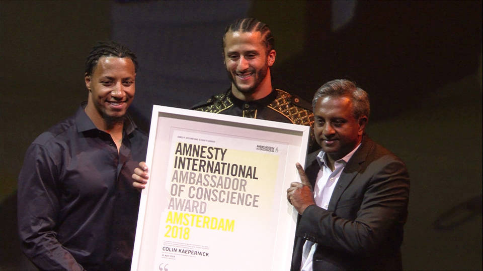 H18 kaepernick amnesty international award