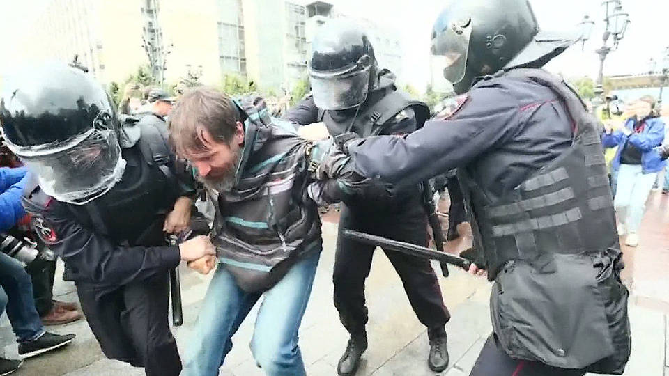 H3 russia moscow pro democracy protests arrests city council election