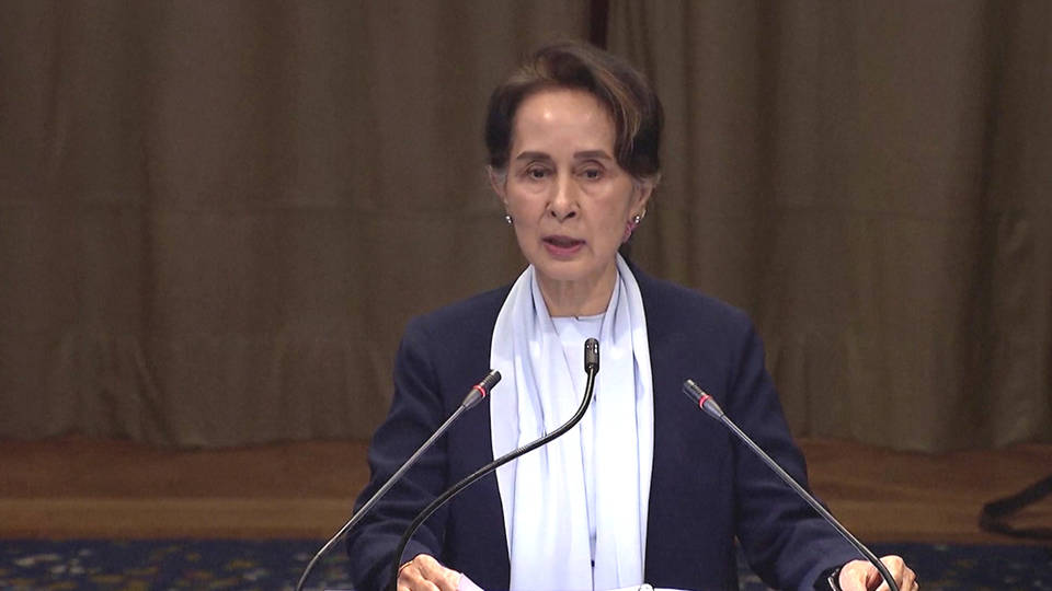 H15 aung san suu kyi icj denies genocide burma muslim rohingyas hague court