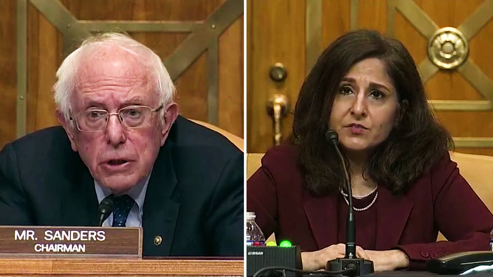 Sen. Bernie Sanders Grills Neera Tanden, Biden's Pick to Head OMB |  Democracy Now!