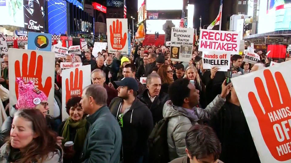 H5 protection mueller probe protest nyc