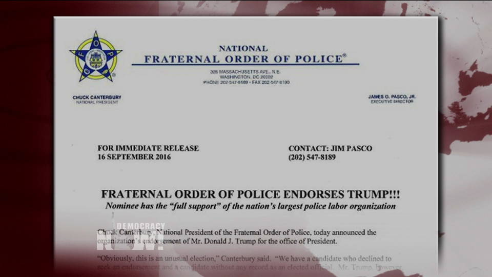 Police union trump