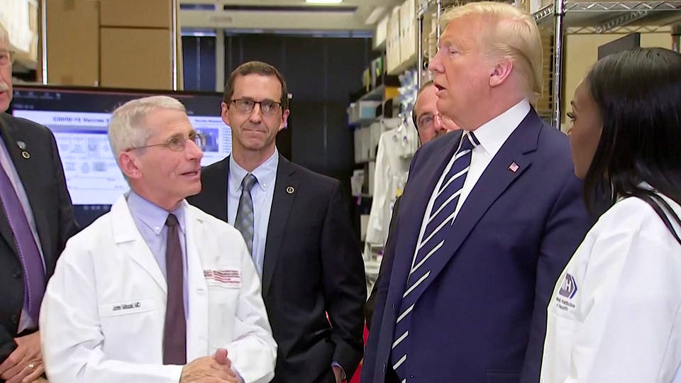 H2 president trump contradicts who warning over coronavirus death rate