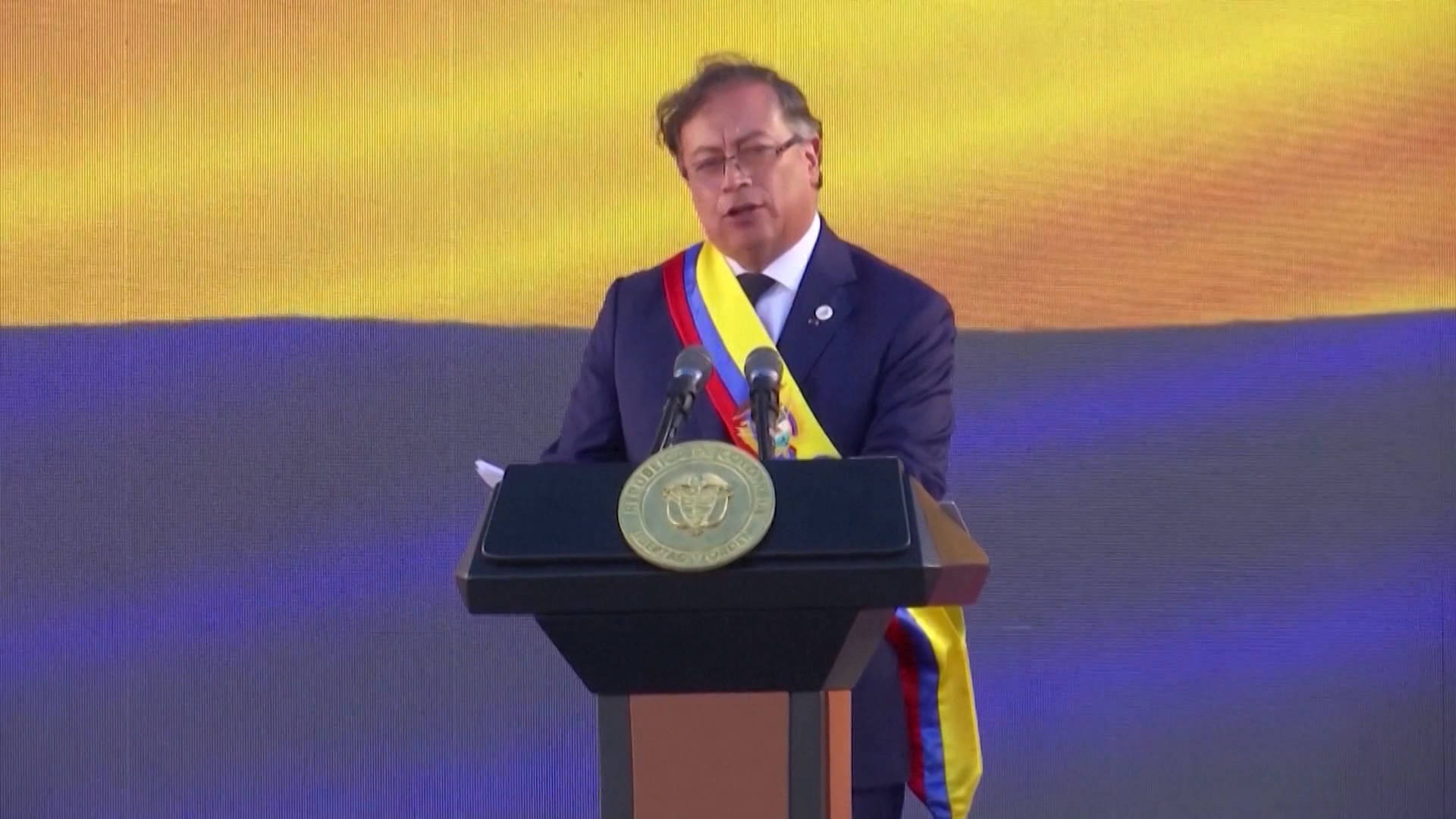 Former Guerrilla Gustavo Petro Sworn In as Colombia’s First Leftist President