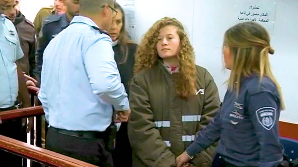 h11 ahed tamimi teenager israeli jail court