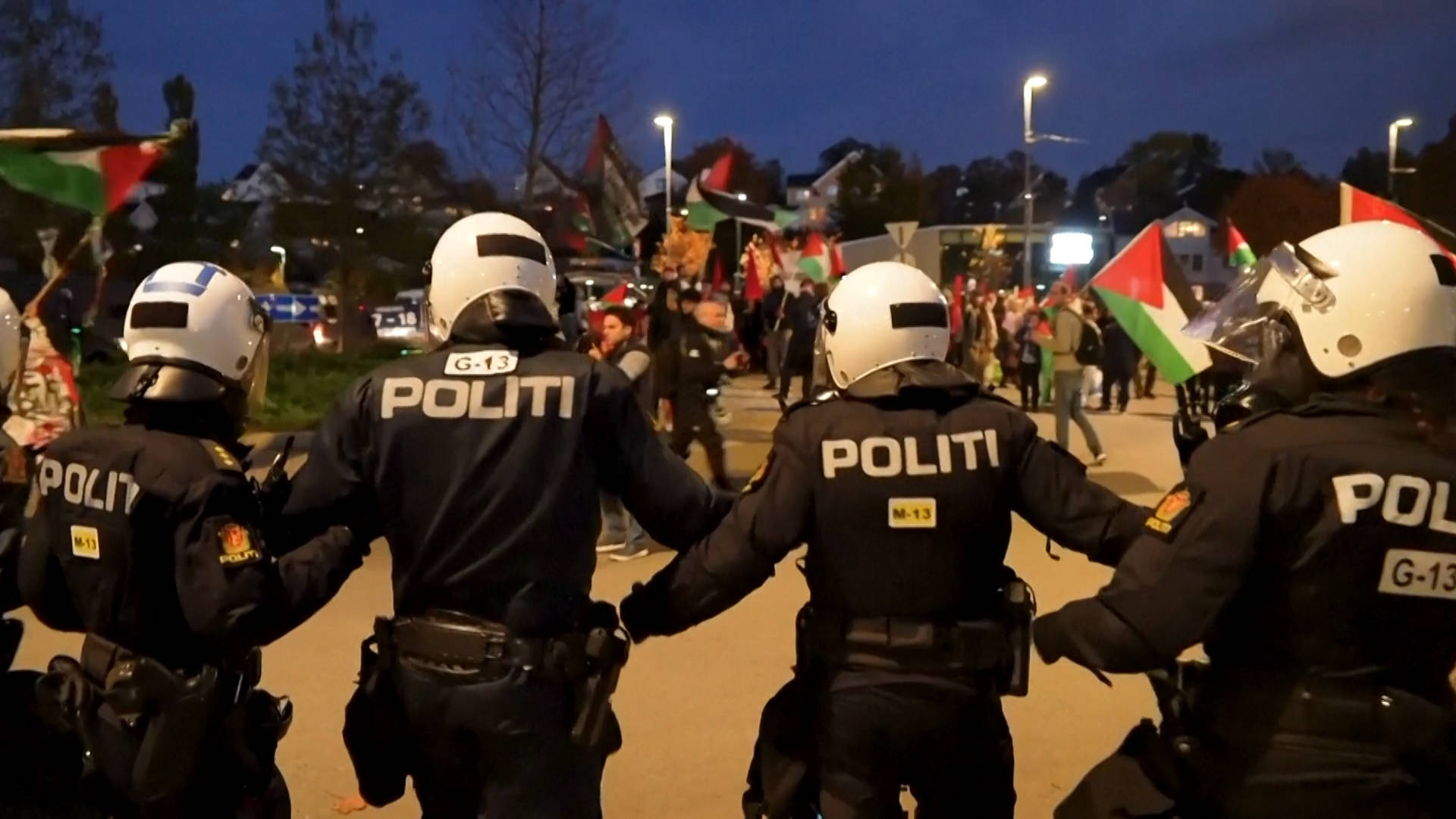 Pro-Palestinian Protesters Clash with Authorities During Soccer Match Between Israel and Italy