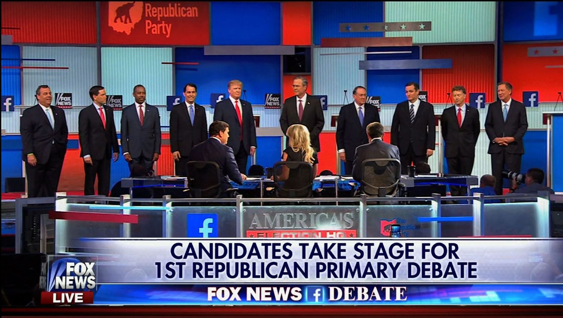 First Republican Debate of 2016 Presidential Race Kicks Off on Fox News with Roger ...1912 x 1080