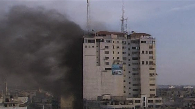Journalism building gaza