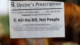 S01 health protest sign