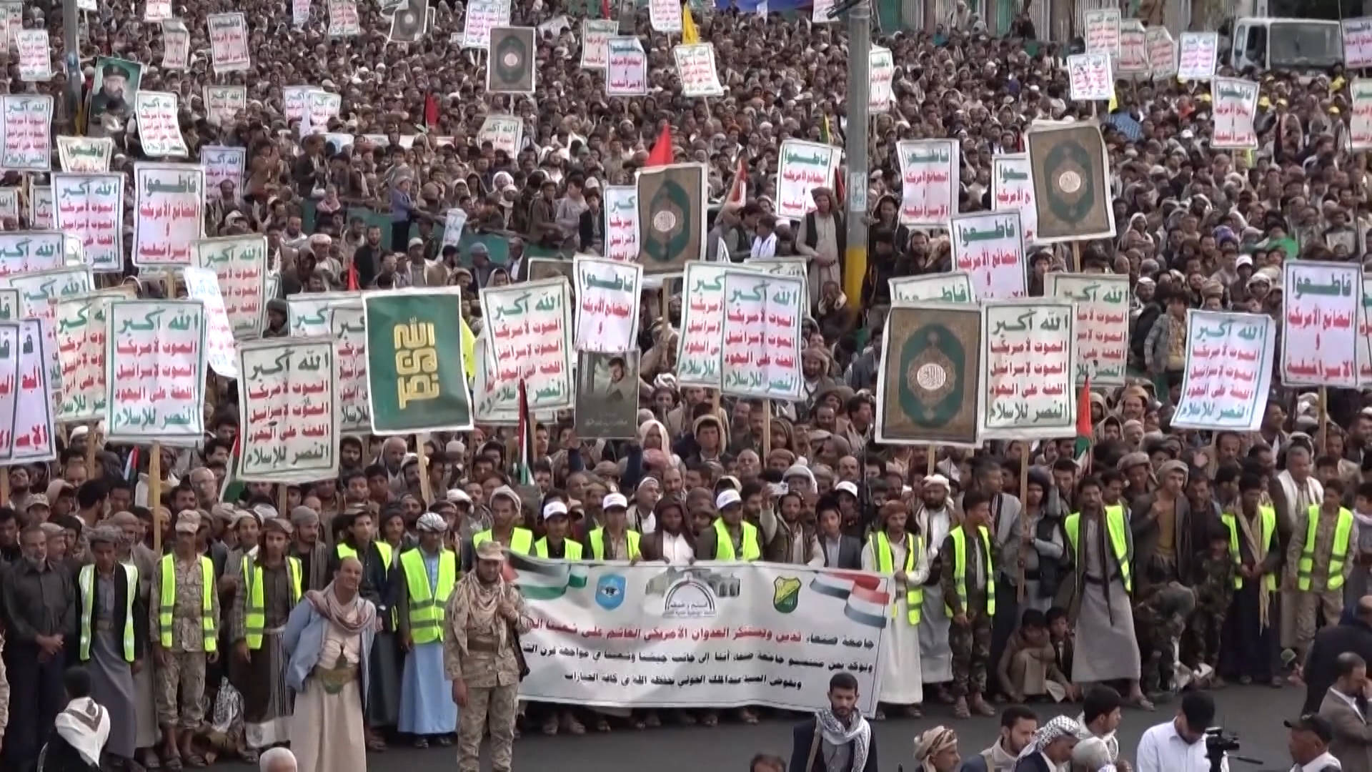 U.S. Kills Dozens in Yemen Strikes as Houthis Pledge to Disrupt Shipping in Solidarity with Gaza