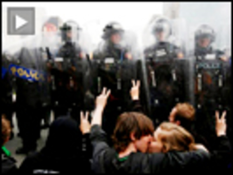 Riot police peace