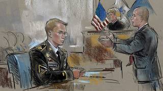 Bradley manning court sketch