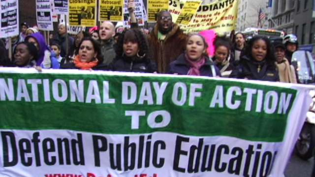 Student debt protest