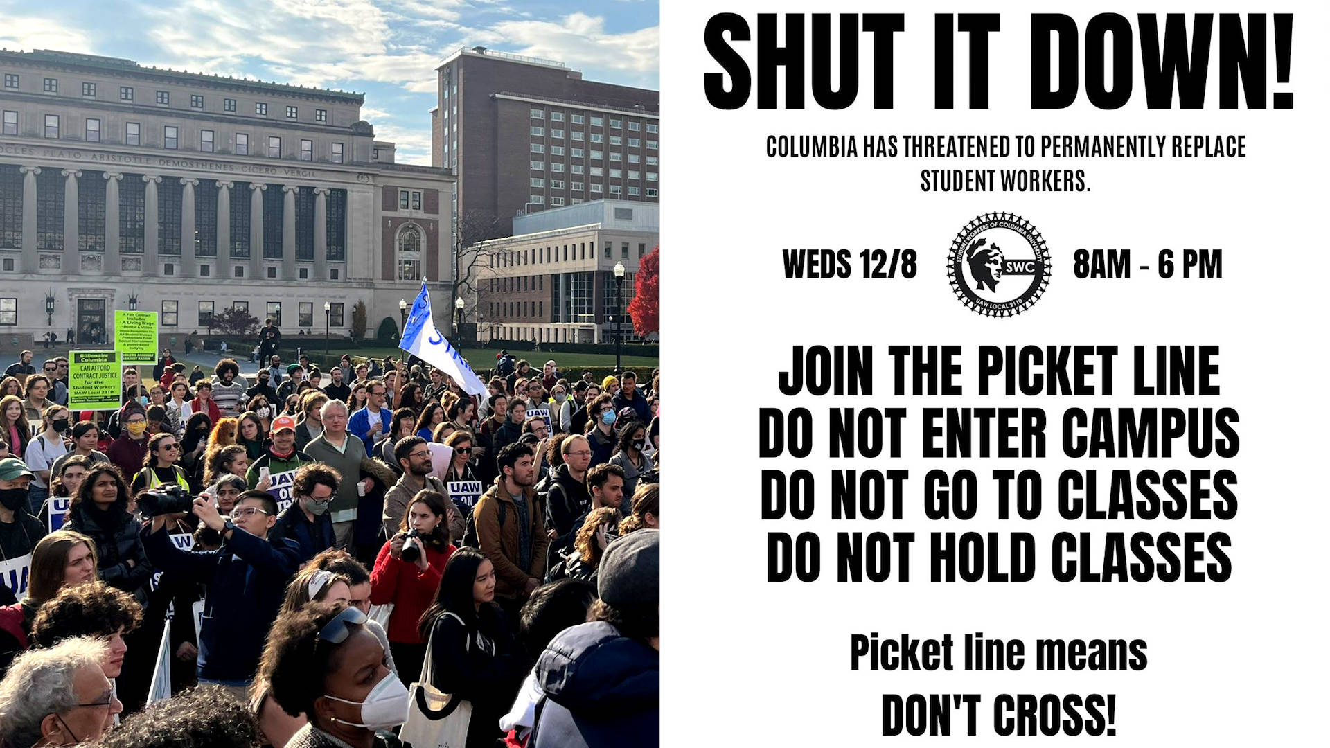 Unite Our Struggles: All Out for Columbia Student Workers - Left Voice
