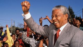 Mandela fist up